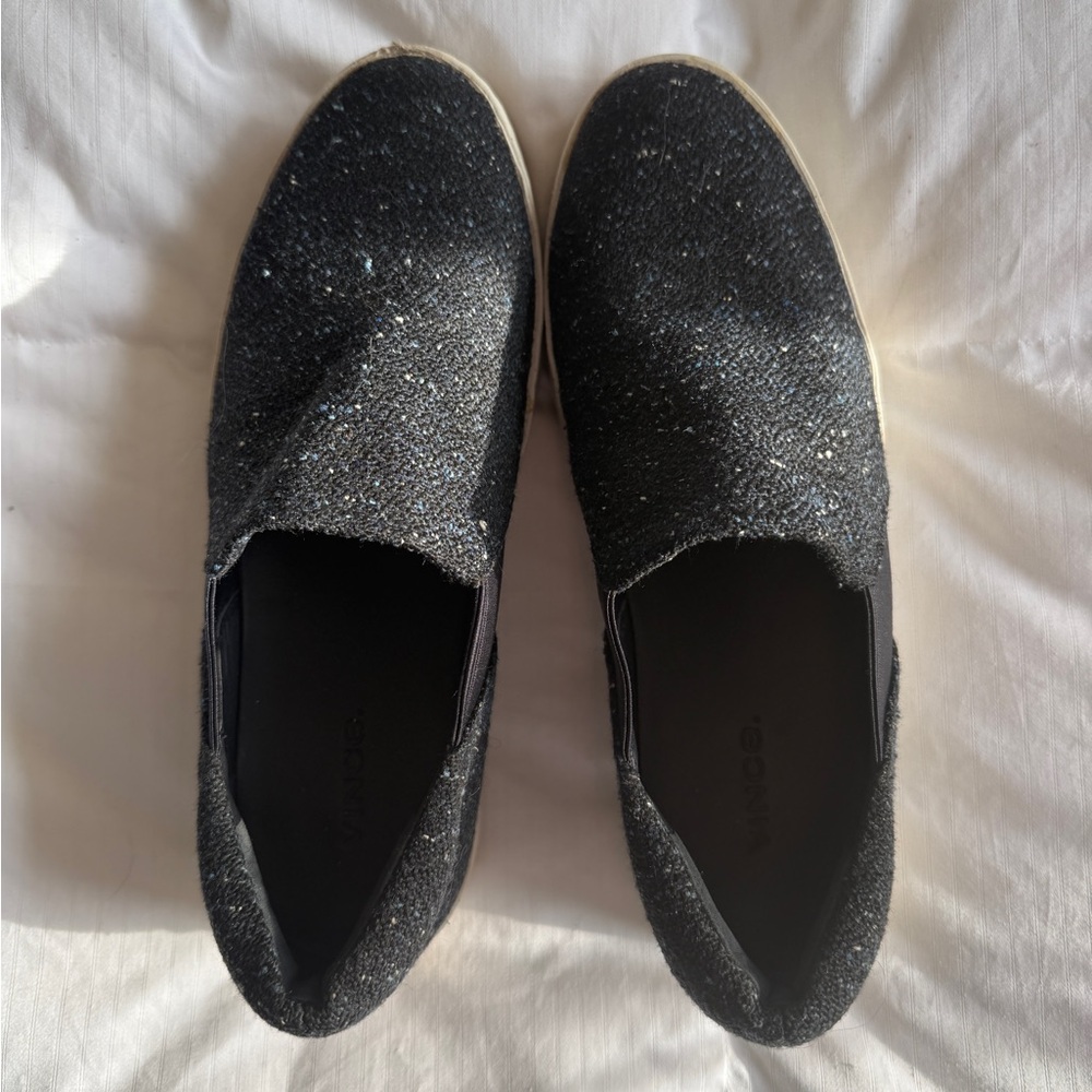 Vince Blue Tweed Slip-On Platform Slip-Ons | 7.5 - Picture 3 of 6